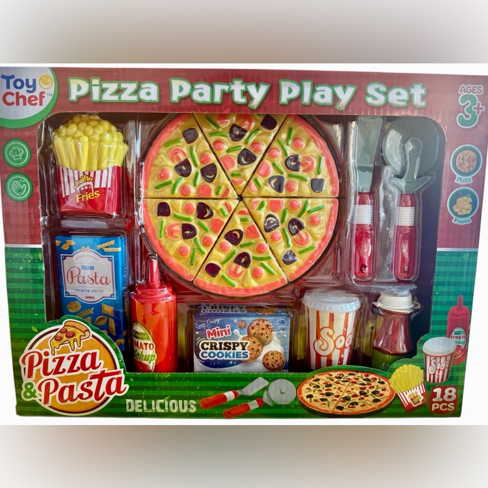 Pizza Party Play Set with Colorful Accessories